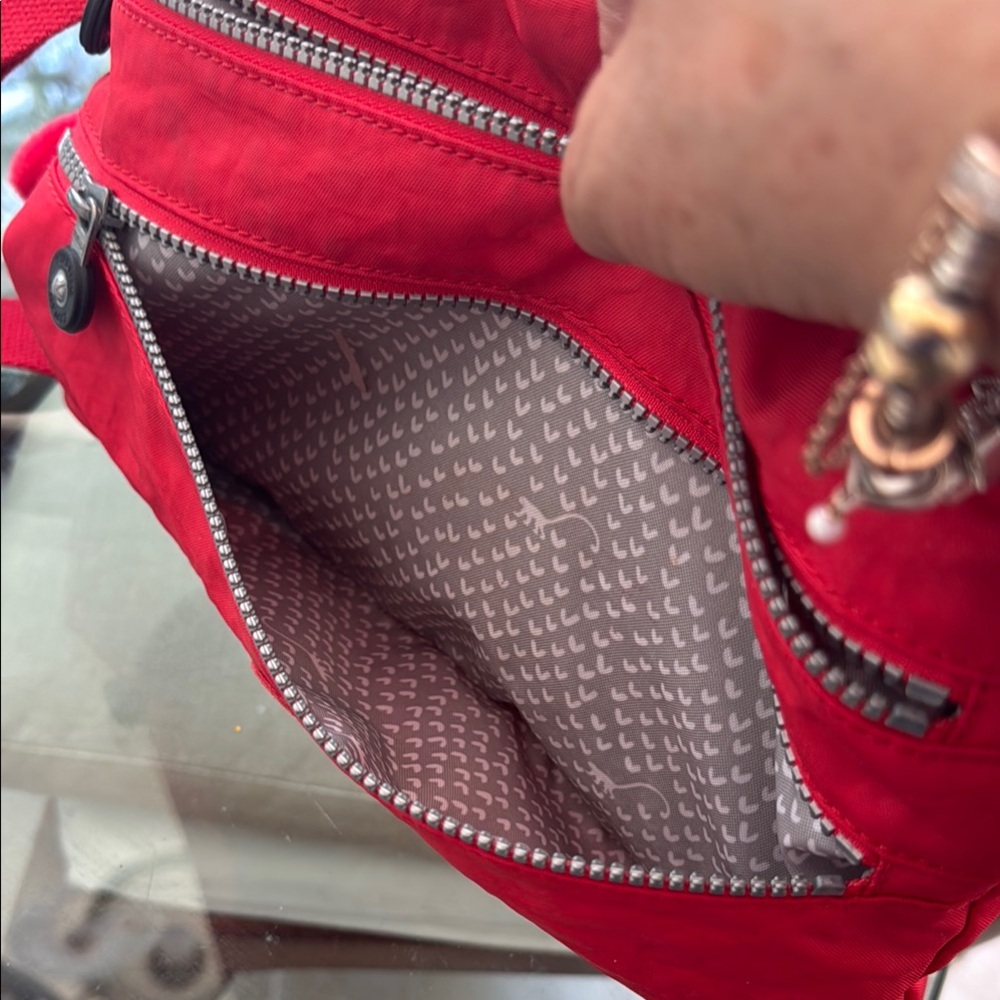 Kipling Red Crossbody Bag - Picture 9 of 15